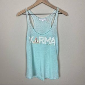 Spiritual Gangster Light Blue Karma Third Eye Tank Top